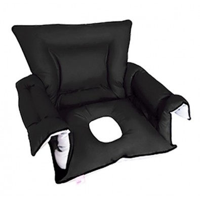PADDED SANILUXE SEAT COVER W/HOLE S/L
